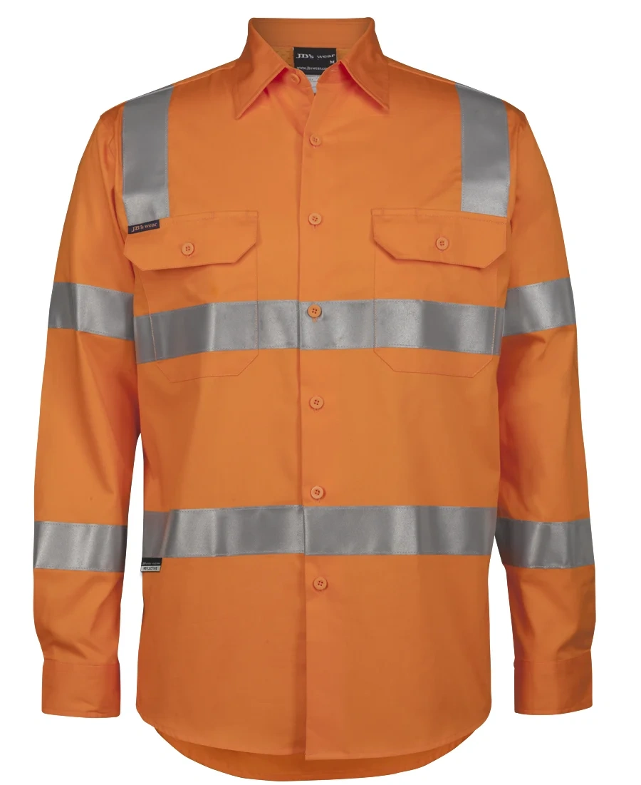 JB's Hi Vis (D+N) L/S 150g AUST. Rail Work Shirt - Image 2