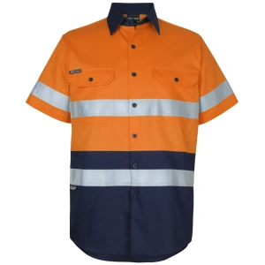 JB's Hi Vis (D+N) S/S 150g Work Shirt - Thumbnail Image 2