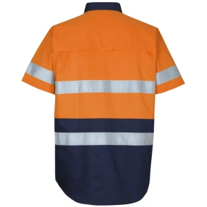 JB's Hi Vis (D+N) S/S 150g Work Shirt - Thumbnail Image 3