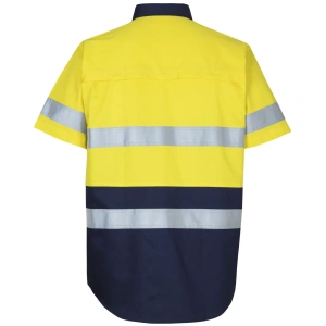 JB's Hi Vis (D+N) S/S 150g Work Shirt - Thumbnail Image 5