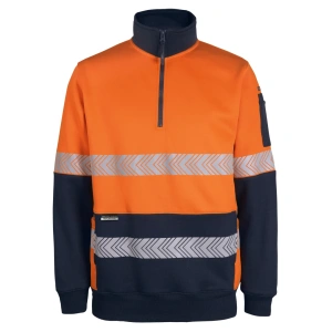 JB's Hi Vis 330g 1/2 Zip Segmented Tape Fleece - Thumbnail Image 2