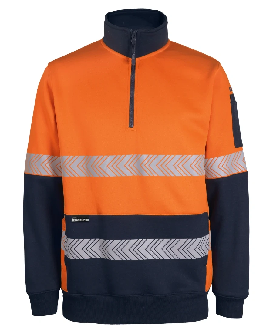 JB's Hi Vis 330g 1/2 Zip Segmented Tape Fleece - Image 2