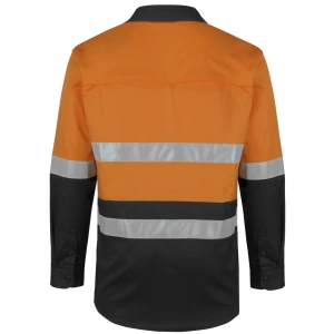 JB's Hi Vis (D+N) L/S Stretch Work Shirt - Thumbnail Image 3