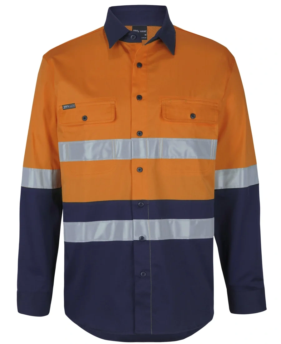 JB's Hi Vis (D+N) L/S Stretch Work Shirt - Image 4