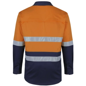 JB's Hi Vis (D+N) L/S Stretch Work Shirt - Thumbnail Image 5