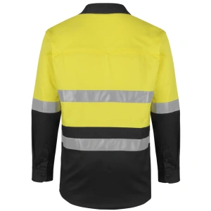JB's Hi Vis (D+N) L/S Stretch Work Shirt - Thumbnail Image 7