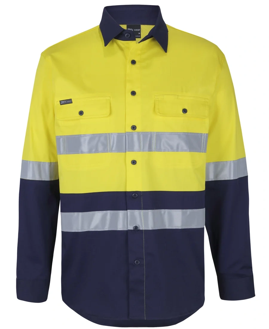 JB's Hi Vis (D+N) L/S Stretch Work Shirt - Image 8