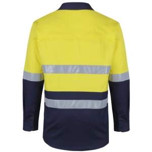 JB's Hi Vis (D+N) L/S Stretch Work Shirt - Thumbnail Image 9