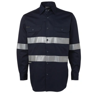 JB's L/S 190G Work Shirt With Reflective Tape - Thumbnail Image 2