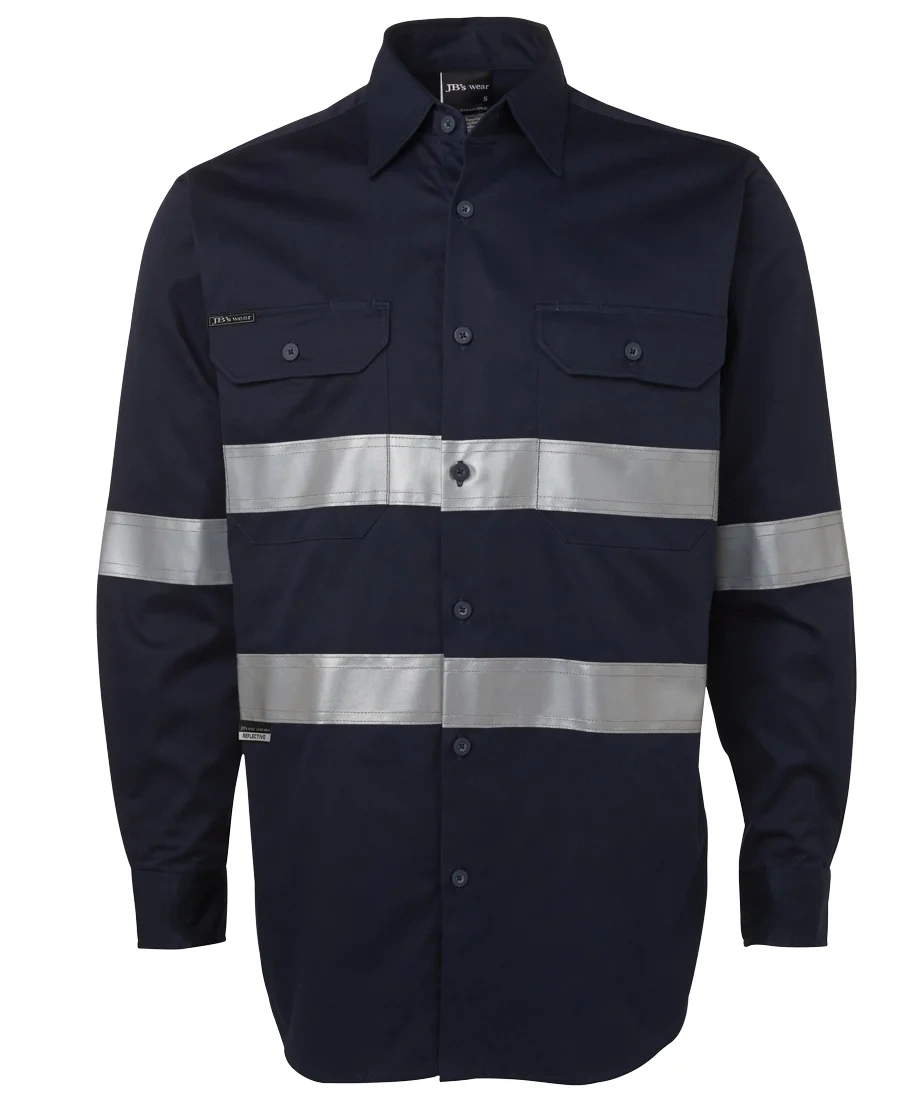 JB's L/S 190G Work Shirt With Reflective Tape - Image 2