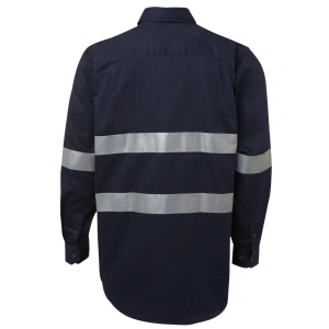 JB's L/S 190G Work Shirt With Reflective Tape - Thumbnail Image 3