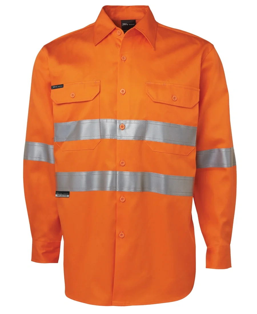 JB's L/S 190G Work Shirt With Reflective Tape - Image 4