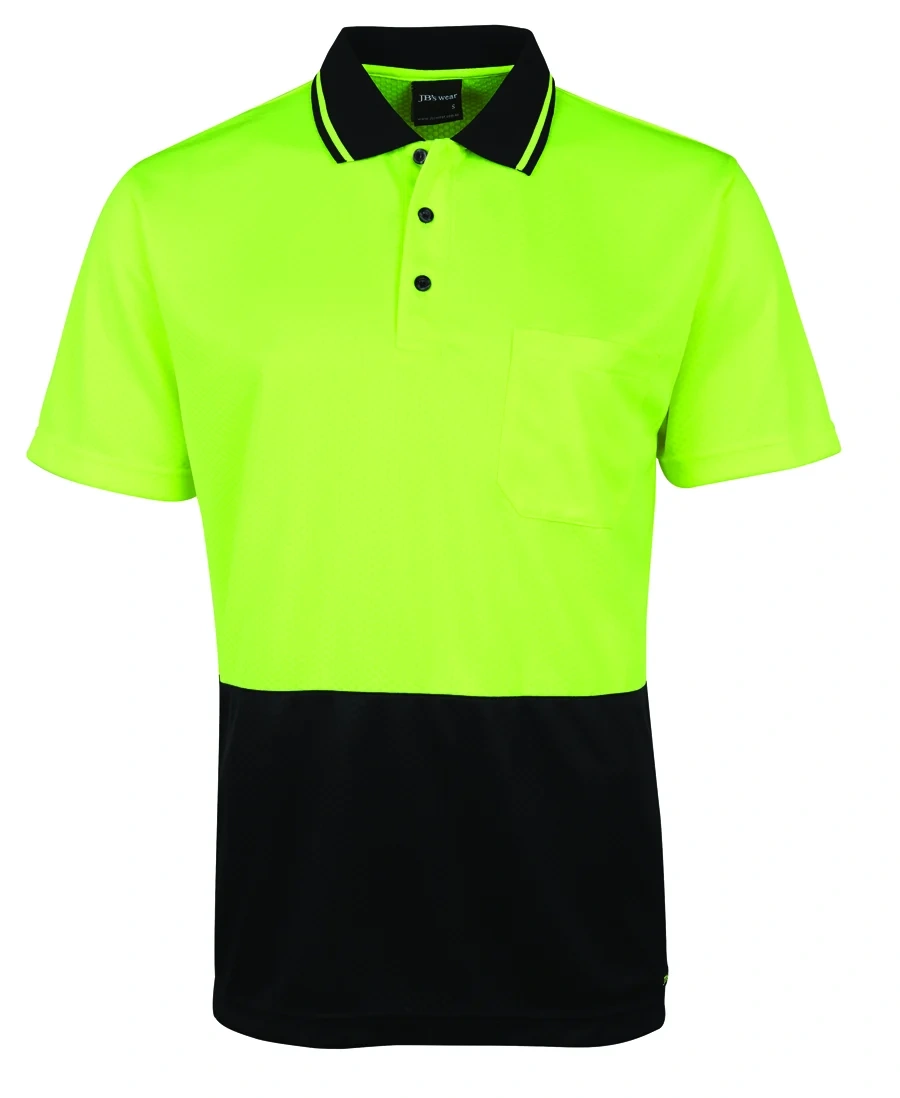 JB's Hi Vis Jacquard Non Cuff Polo - Image 2