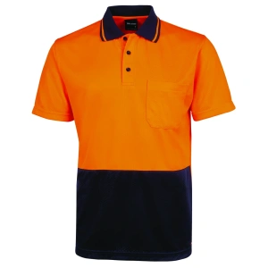 JB's Hi Vis Jacquard Non Cuff Polo - Thumbnail Image 8