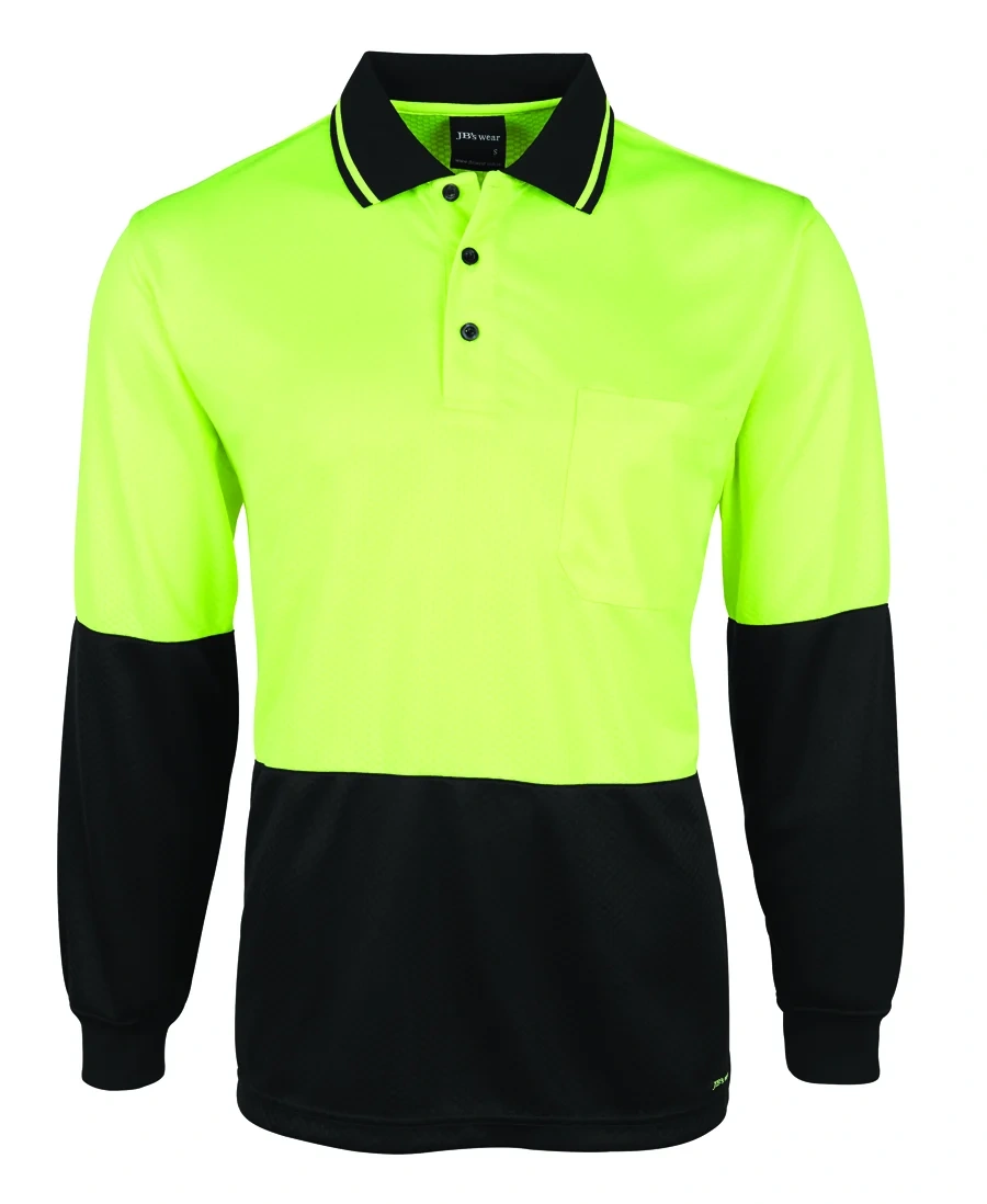 JB's Hi Vis L/S Jacquard Polo - Image 2