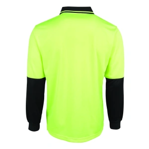 JB's Hi Vis L/S Jacquard Polo - Thumbnail Image 3