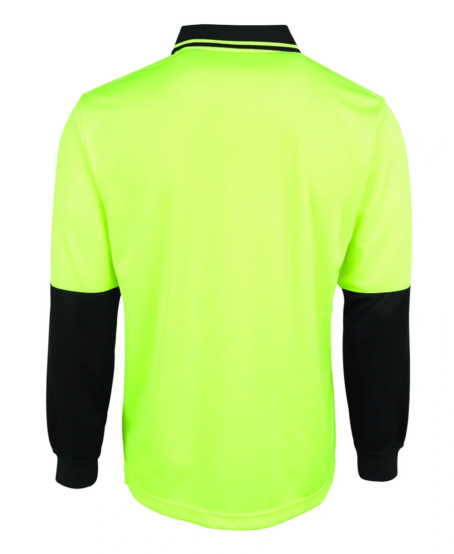JB's Hi Vis L/S Jacquard Polo - Image 3