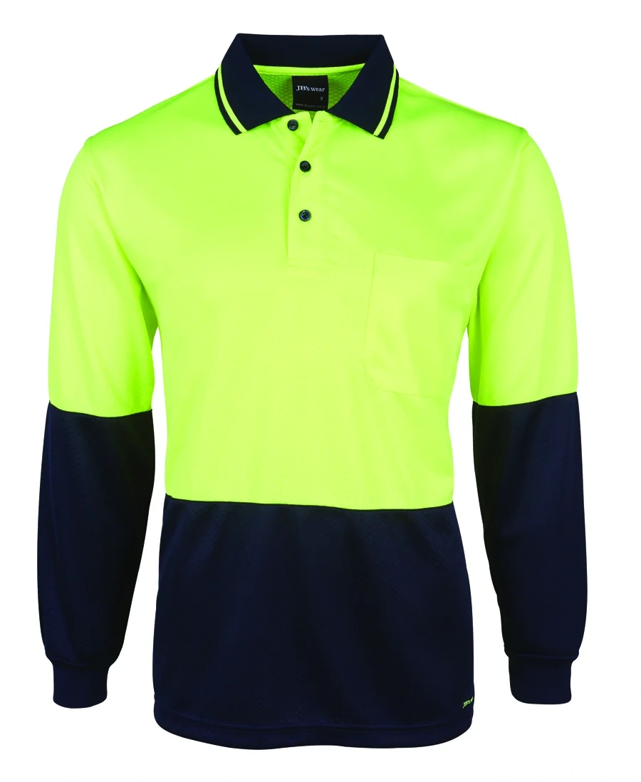 JB's Hi Vis L/S Jacquard Polo - Image 4