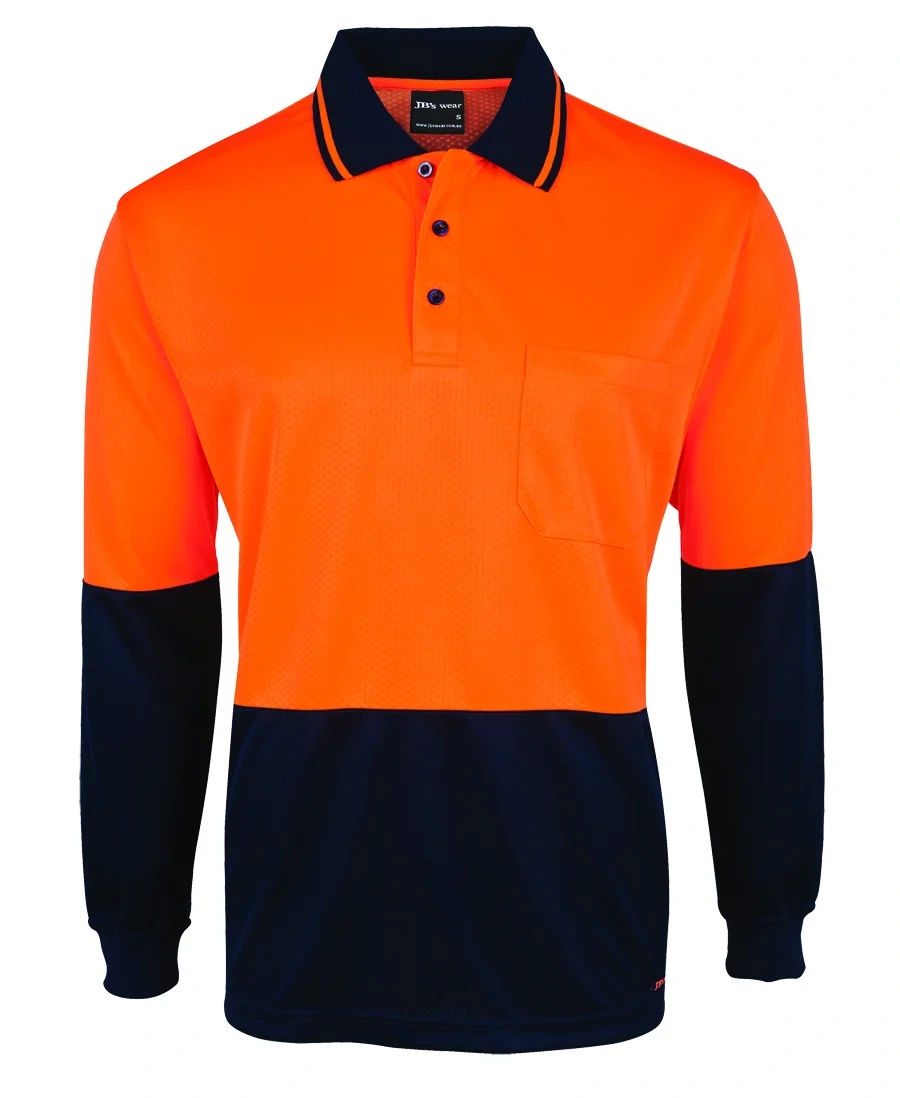 JB's Hi Vis L/S Jacquard Polo - Image 6