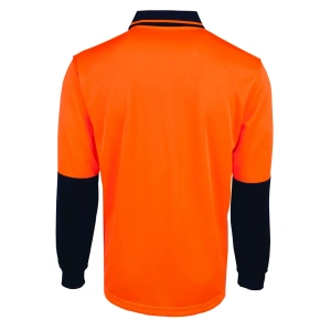 JB's Hi Vis L/S Jacquard Polo - Thumbnail Image 7