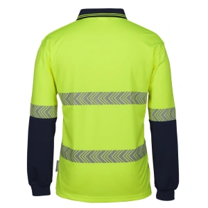 JB's Hi Vis L/S Segmented Tape Polo - Thumbnail Image 3
