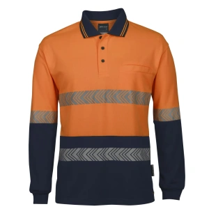 JB's Hi Vis L/S Segmented Tape Polo - Thumbnail Image 4