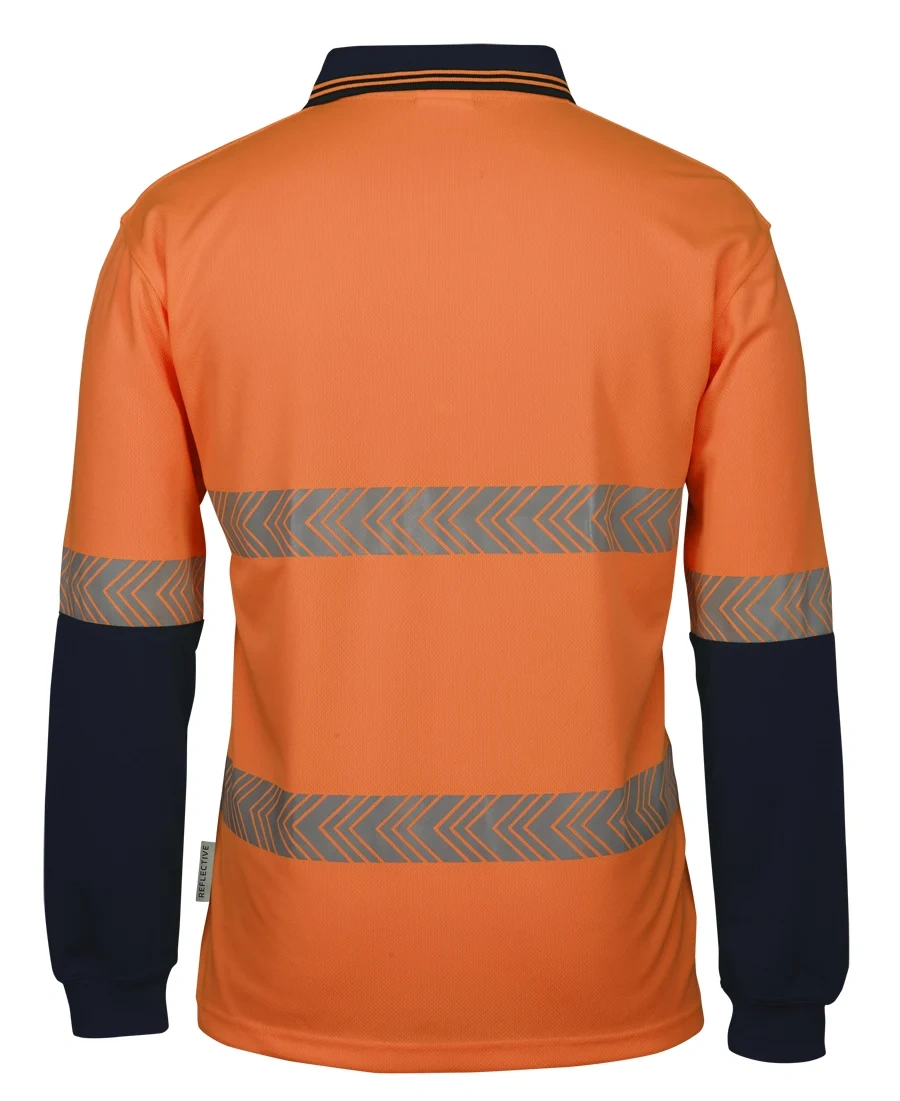 JB's Hi Vis L/S Segmented Tape Polo - Image 5