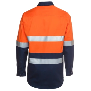 JB's Hi Vis (D+N) L/S 190G Work Shirt - Thumbnail Image 3
