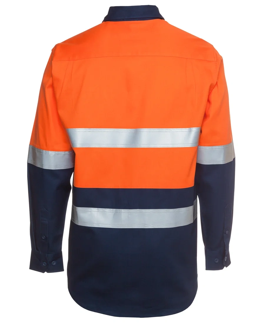 JB's Hi Vis (D+N) L/S 190G Work Shirt - Image 3