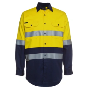 JB's Hi Vis (D+N) L/S 190G Work Shirt - Thumbnail Image 4