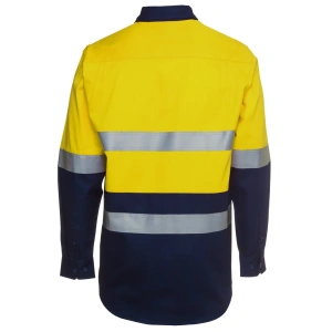 JB's Hi Vis (D+N) L/S 190G Work Shirt - Thumbnail Image 5