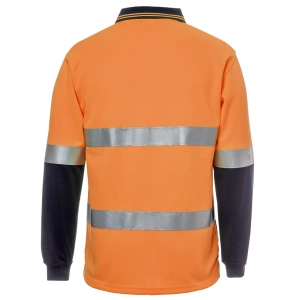 JB's Hi Vis L/S (D+N) Cotton Back Polo - Thumbnail Image 5