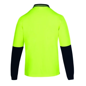 JB's Hi Vis L/S Non Button Polo - Thumbnail Image 3