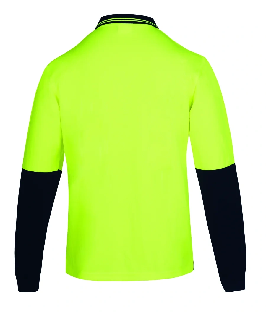 JB's Hi Vis L/S Non Button Polo - Image 3