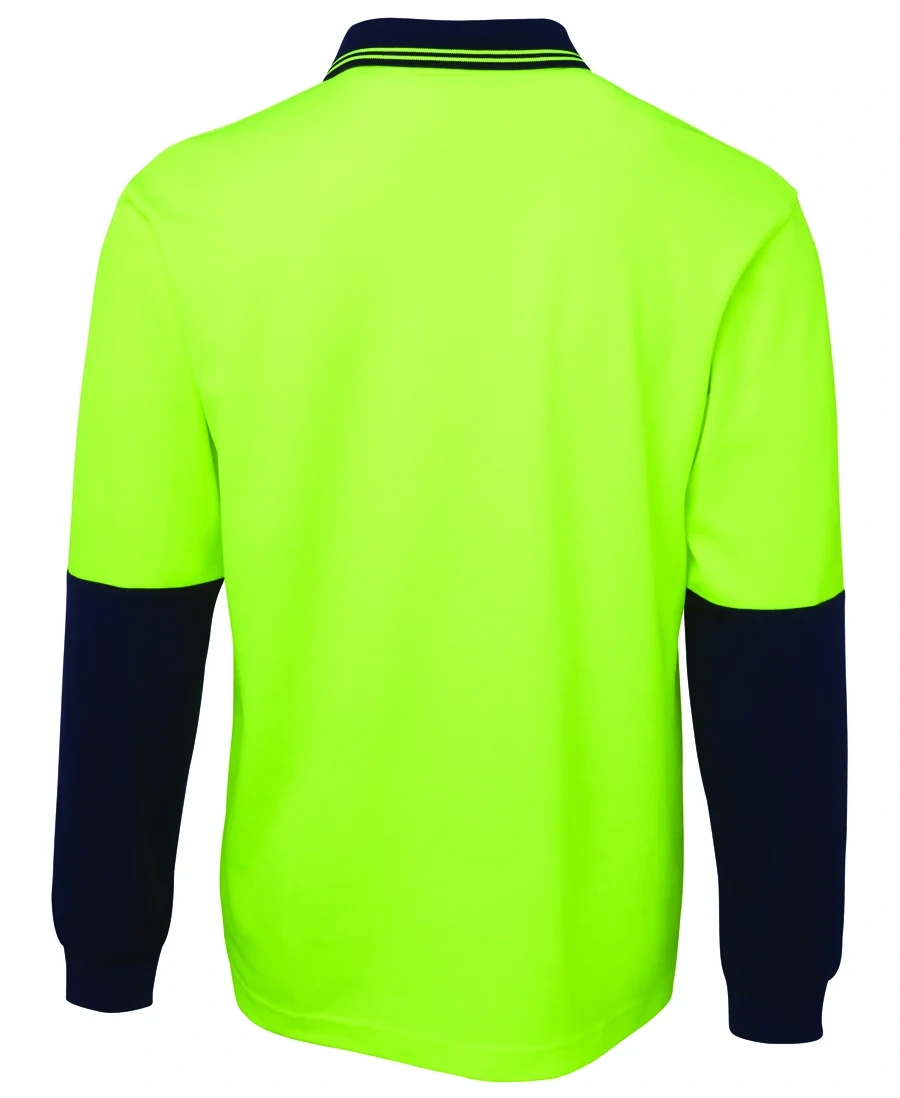 JB's Hi Vis L/S Cotton Back Polo - Image 3