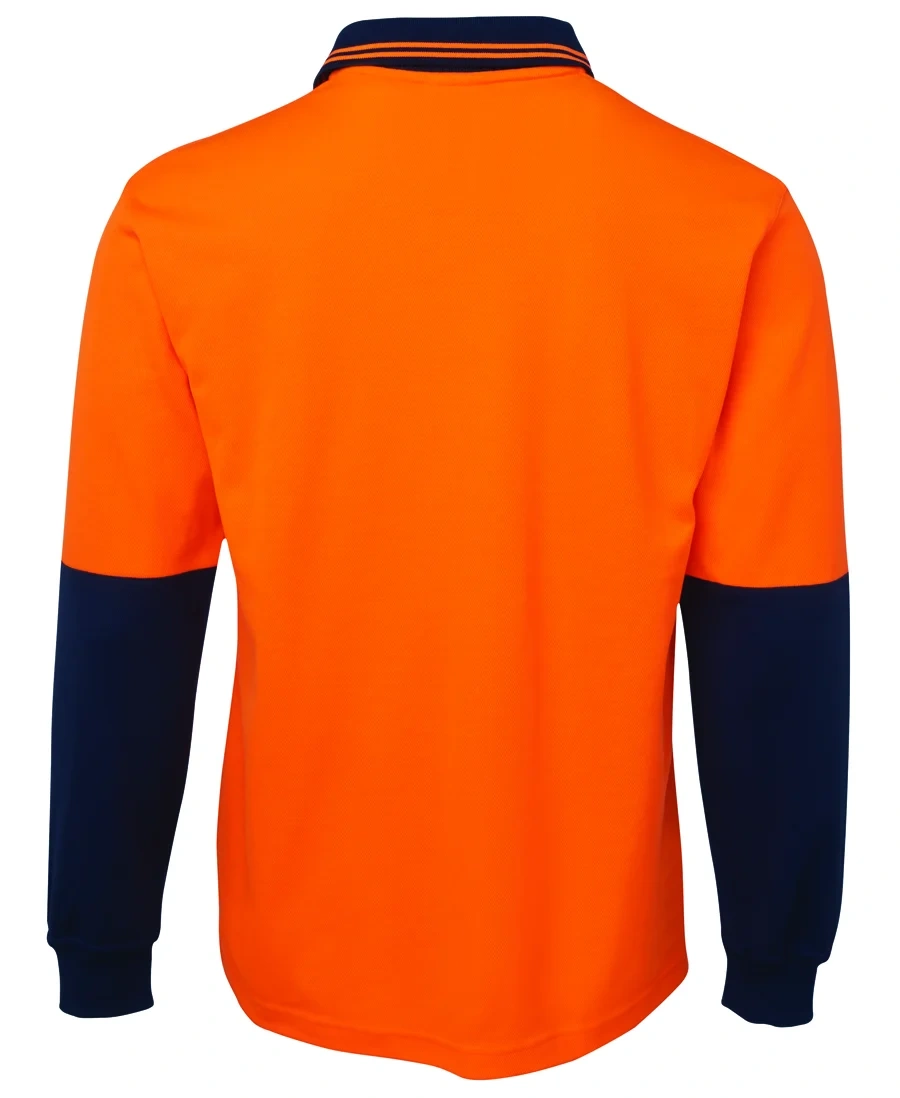 JB's Hi Vis L/S Cotton Back Polo - Image 5