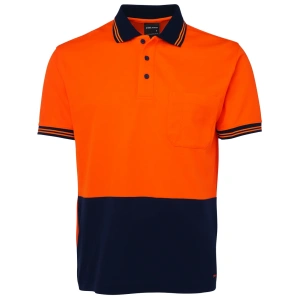 JB's Hi Vis S/S Cotton Back Polo - Thumbnail Image 4