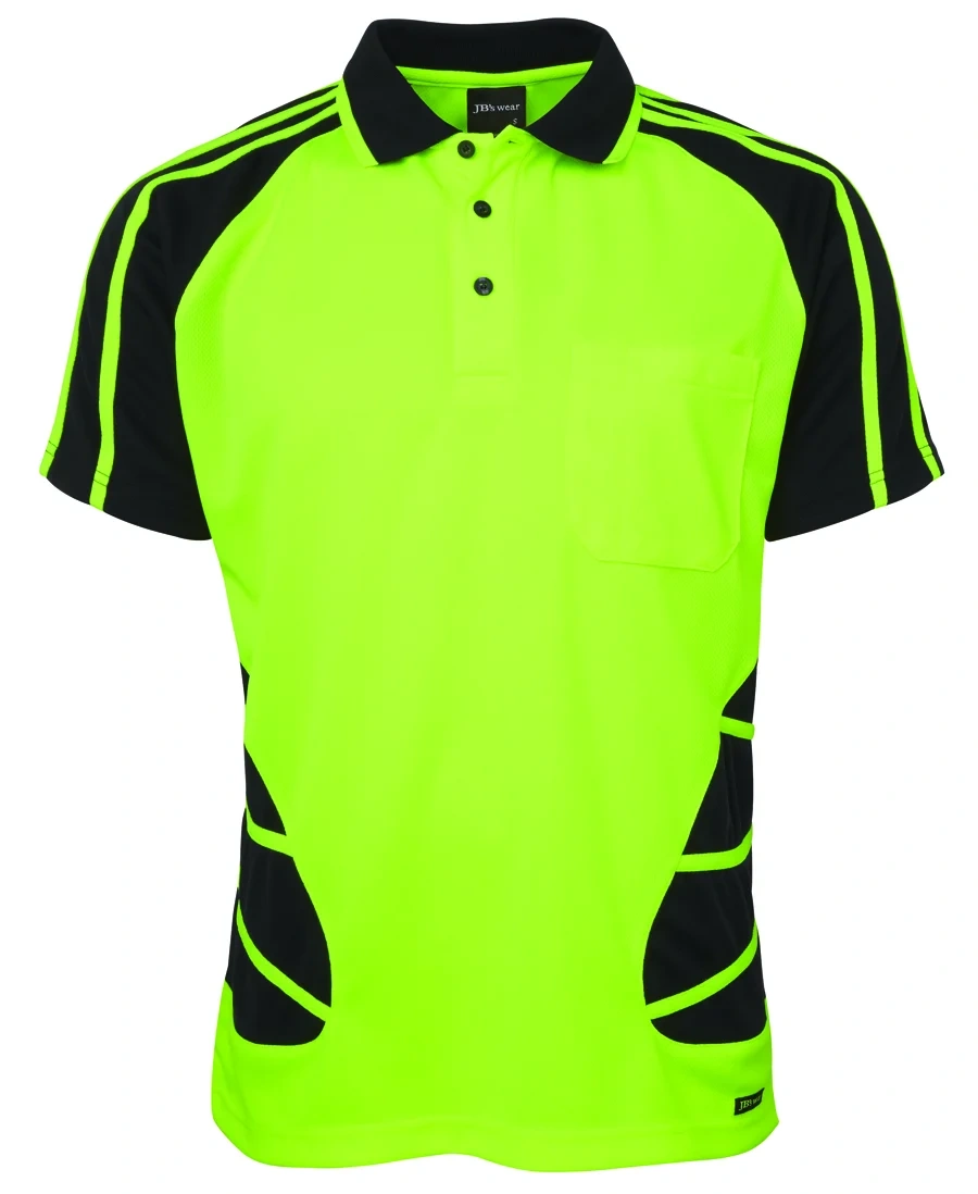 JB's Hi Vis S/S Spider Polo - Image 2