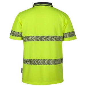 JB'S Hi Vis S/S Segmented Tape Polo - Thumbnail Image 3