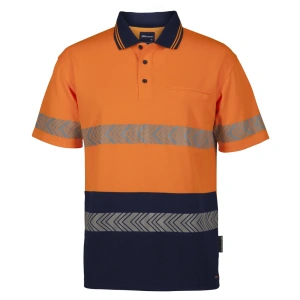 JB'S Hi Vis S/S Segmented Tape Polo - Thumbnail Image 4