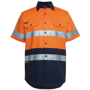 JB'S Hi Vis S/S (D+N) 190G Work Shirt - Thumbnail Image 2