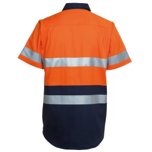 JB'S Hi Vis S/S (D+N) 190G Work Shirt - Thumbnail Image 3