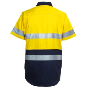 JB'S Hi Vis S/S (D+N) 190G Work Shirt - Thumbnail Image 5