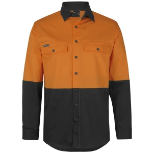 JB'S Hi Vis L/S Stretch Work Shirt - Thumbnail Image 2