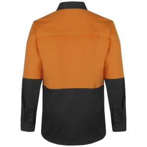 JB'S Hi Vis L/S Stretch Work Shirt - Thumbnail Image 3