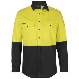 JB'S Hi Vis L/S Stretch Work Shirt - Thumbnail Image 6