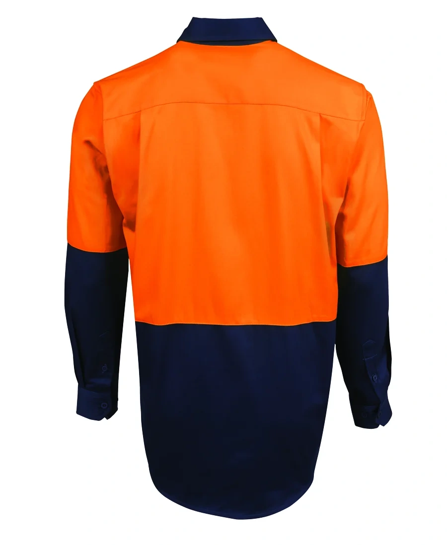 JB's Hi Vis Close Front L/S 190g Work Shirt - Image 3