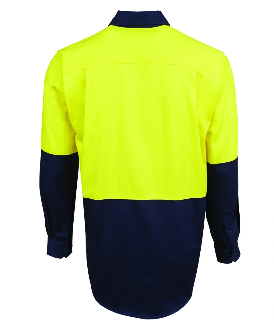 JB's Hi Vis Close Front L/S 190g Work Shirt - Image 5