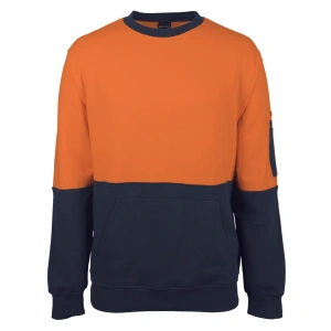 JB's Hi Vis 310 Cotton Crew Neck Fleece - Thumbnail Image 2