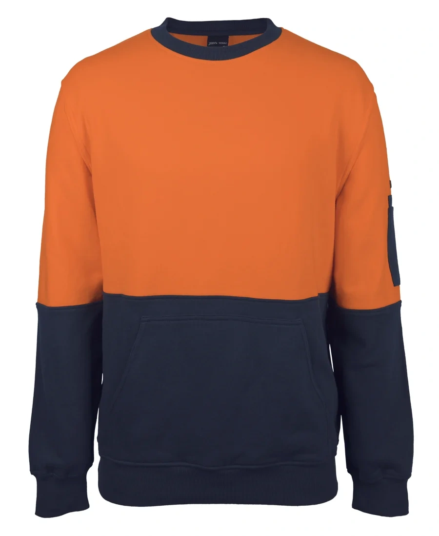 JB's Hi Vis 310 Cotton Crew Neck Fleece - Image 2